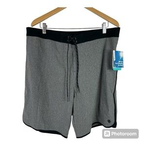 Coolibar Falcon Board Shorts Gray & Black UPF 50+ NWT Sz 38